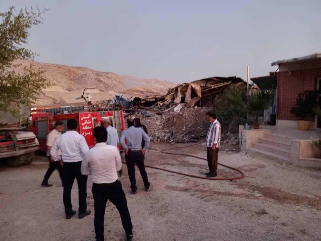 آتش سوزی در منطقه ویژه اقتصادی پارسیان مهار شد